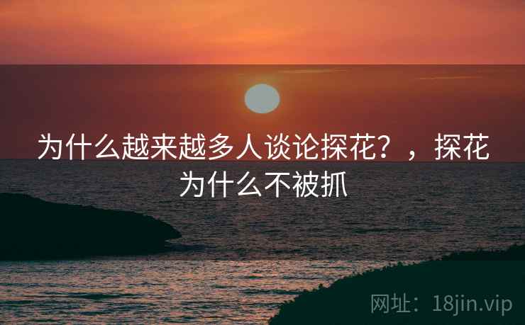 为什么越来越多人谈论探花？，探花为什么不被抓