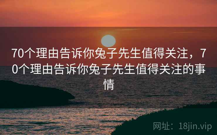 70个理由告诉你兔子先生值得关注，70个理由告诉你兔子先生值得关注的事情