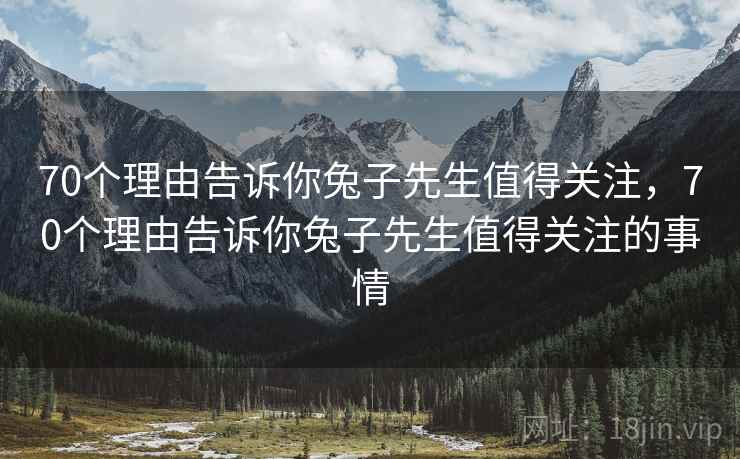 70个理由告诉你兔子先生值得关注，70个理由告诉你兔子先生值得关注的事情