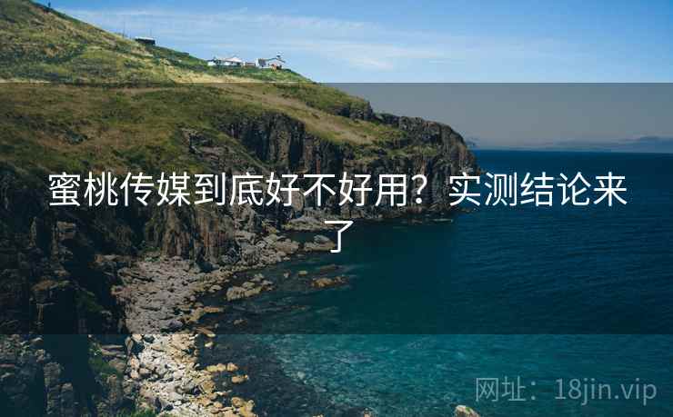 蜜桃传媒到底好不好用?实测结论来了