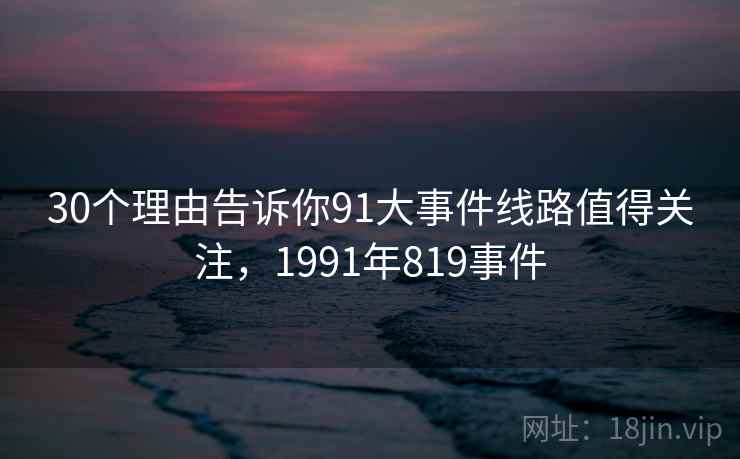 30个理由告诉你91大事件线路值得关注，1991年819事件
