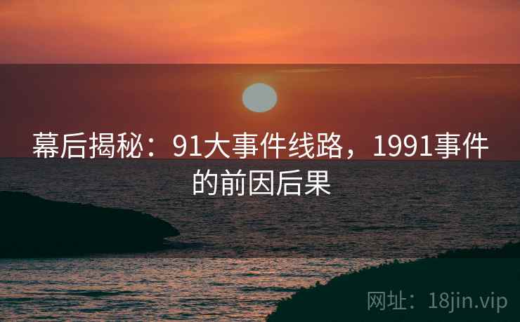 幕后揭秘：91大事件线路，1991事件的前因后果