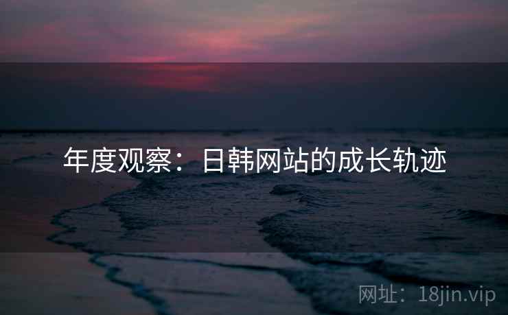 年度观察：日韩网站的成长轨迹